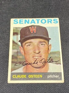 Claude Osteen Senators Signed Auto Autographed 1964 Topps Card #28 ~ COA - Picture 1 of 6