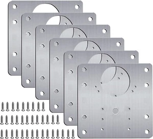 1/2/4/12X Küchenschrank Schrank Türscharnier Reparaturset Platte Brett mit Schrauben - Bild 1 von 8