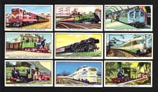 CIGARETTE/TRADE/CARDS. Kellogg. THE STORY OF THE LOCOMOTIVE 2nd. (1963). (Set).