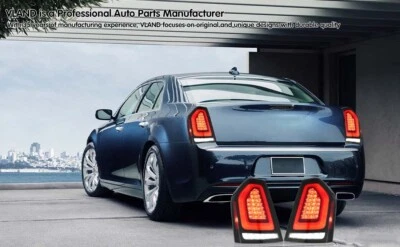 VLAND SMOKED Tail Light LED Fits Chrysler 300 2011-2014 w/Startup Animation L+R Foto 1 de 4