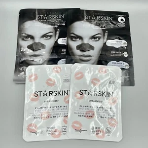 (2,48€/Einh.) 2 x Starskin 3-Step Pore Cleansing Strips & 2 x Plumping Lip Mask - Bild 1 von 2