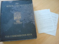 The Royal Artillery War Commemoration Book A Regimental Record inc Letters 1920