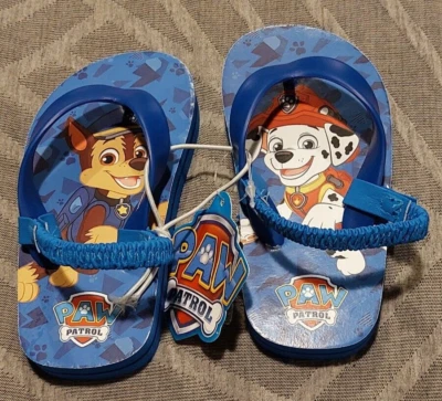 NEW Toddler Boy Flip Flop size S 5/6  Paw Patrol Chase & Marshall -3306 - Image 1 of 4