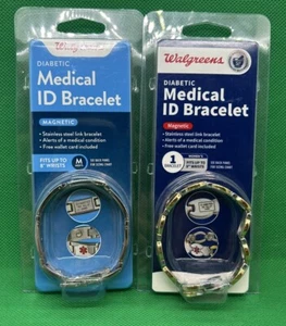 Walgreens Men's/Women’s Magnetic Diabetic Medical ID Bracelet - Picture 1 of 11