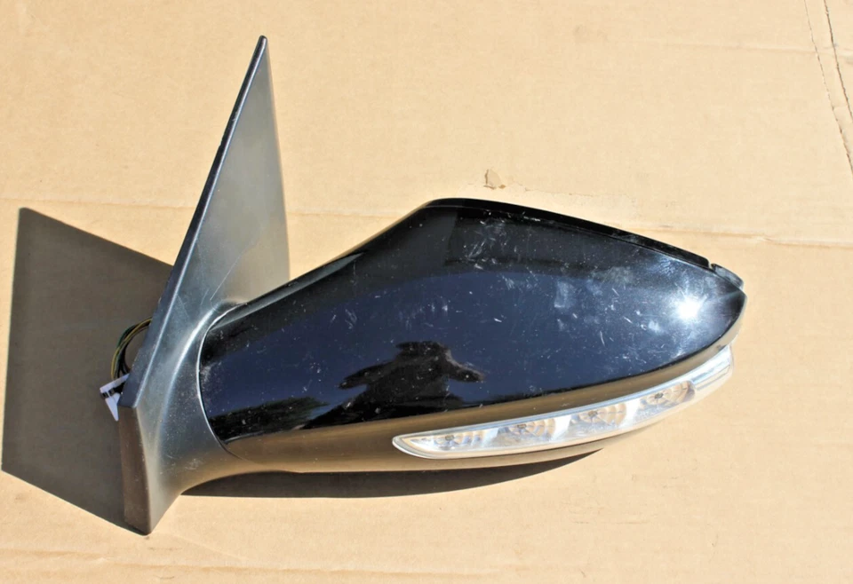 Espejo retrovisor izquierdo Hyundai Sonata 2011-2014 7 cables enchufe, negro (carcasa rayada) Foto 1 de 4