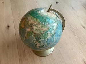 Vtg Rand McNally World Portrait Globe Soviet Union Metal Base Raised Topography - Picture 1 of 6