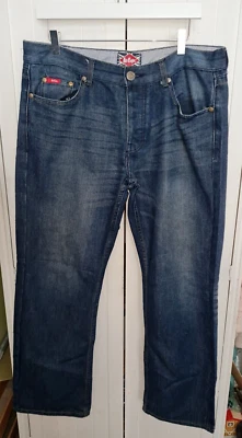 LEE COOPER W34 L30 BLUE BUTTON POCKET BLUE DENIM JEANS MENS - Image 1 of 4