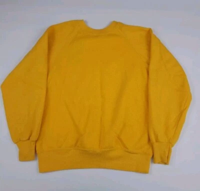 Sudadera De Colección Años 80 Amarilla Corte Raglán En Blanco De Colección Bassett Walker Hecha en EE. UU.  Foto 1 de 4