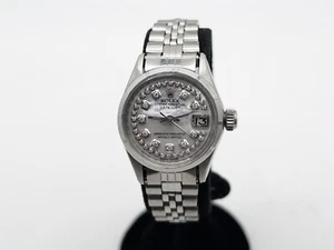 Estate $8000 ROLEX DATEJUST White MOP Diamond SS Ladies Watch SERVICED - Picture 1 of 7