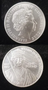 2002 Guernsey 1 Pound Duke of Normandy World Silver Coin si743 - Picture 1 of 1