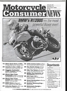Motorcycle Consumer News Magazine December 2006- BMW R1200S, Yamaha V Star 1300 - Picture 1 of 1