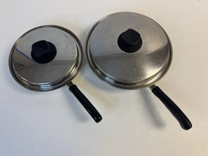 Vintage Vita Craft Pfannen Soßenpfannen 8,5" & 10" Edelstahl 3309 & 3311 mit Deckel - Bild 1 von 8