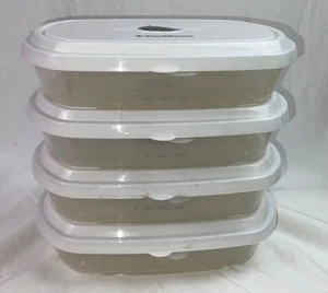 Juego de 4 contenedores de almacenamiento al vacío FoodSaver 1/2 cuarto tamaño 132759 blanco - Imagen 1 de 6