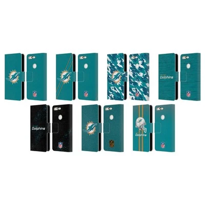OFFICIAL NFL MIAMI DOLPHINS LOGO LEATHER BOOK CASE FOR GOOGLE PHONES - Image 1 of 4