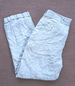 Nautica Rigger Linen Pants Mens 34X30 (33x27) Classic Fit Pleated Beige Khaki - Picture 1 of 8
