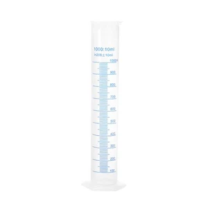Cilindro graduato in plastica, cilindro di misura 1000 ml, marcatura metrica su 2 lati - Foto 1 di 4