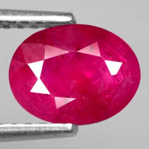 1,14 quilates Piedra preciosa natural rubí rojo rosado ovalado normal térmico Tanzania encantador - Imagen 1 de 7