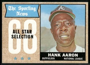 1968 Topps Hank Aaron All Star #370 Sehr guter Erhaltungszustand + - Bild 1 von 2