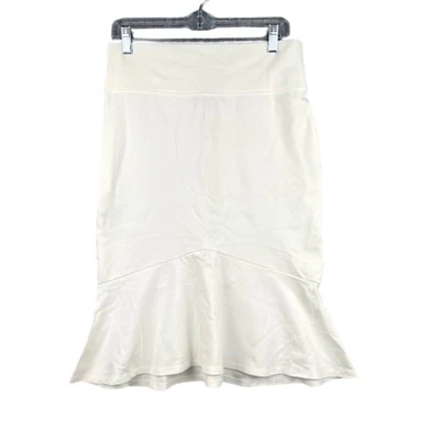 Falda Sirena Mujer Mediana Blanca Acampanada Dobladillo Hecha en EE. UU. NUEVA CON ETIQUETAS Foto 1 de 4