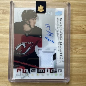 ✅ 2023-24 UD Premier '03-04 Super Luke Hughes Rookie Auto Patch 44/49 - Picture 1 of 6
