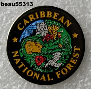 ⭐CARIBBEAN NATIONAL FOREST  VEST JACKET HAT LAPEL TRAVEL PIN - Picture 1 of 1