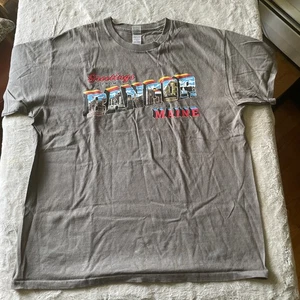 Greetings From Bangor Maine Gray T-Shirt Size Large - Picture 1 of 5