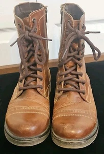 Harley Davidson Damen 7 Arcola Braun Leder Biker Stiefel D83846. - Bild 1 von 11