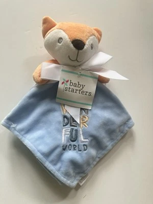 Игрушка Baby Starters оранжевая лиса милое синее защитное одеяло чудесный мир 2020 - Изображение 1 из 4