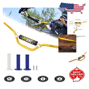 Customizable 7/8 Inch Handlebar for CRF YZF KXF with Stylish Gold & Blue Finish - Picture 1 of 10