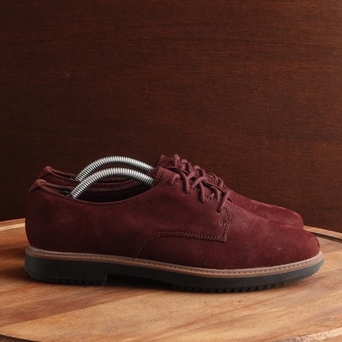 Scarpe Clarks donna TG 7 5M bordeaux scamosciato Oxford stringate comode casual carriera