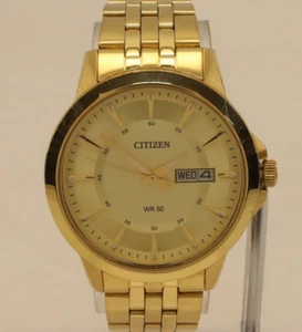 Citizen Herren Quarz goldfarbene Uhr BF2013-56P #171 - Bild 1 von 12