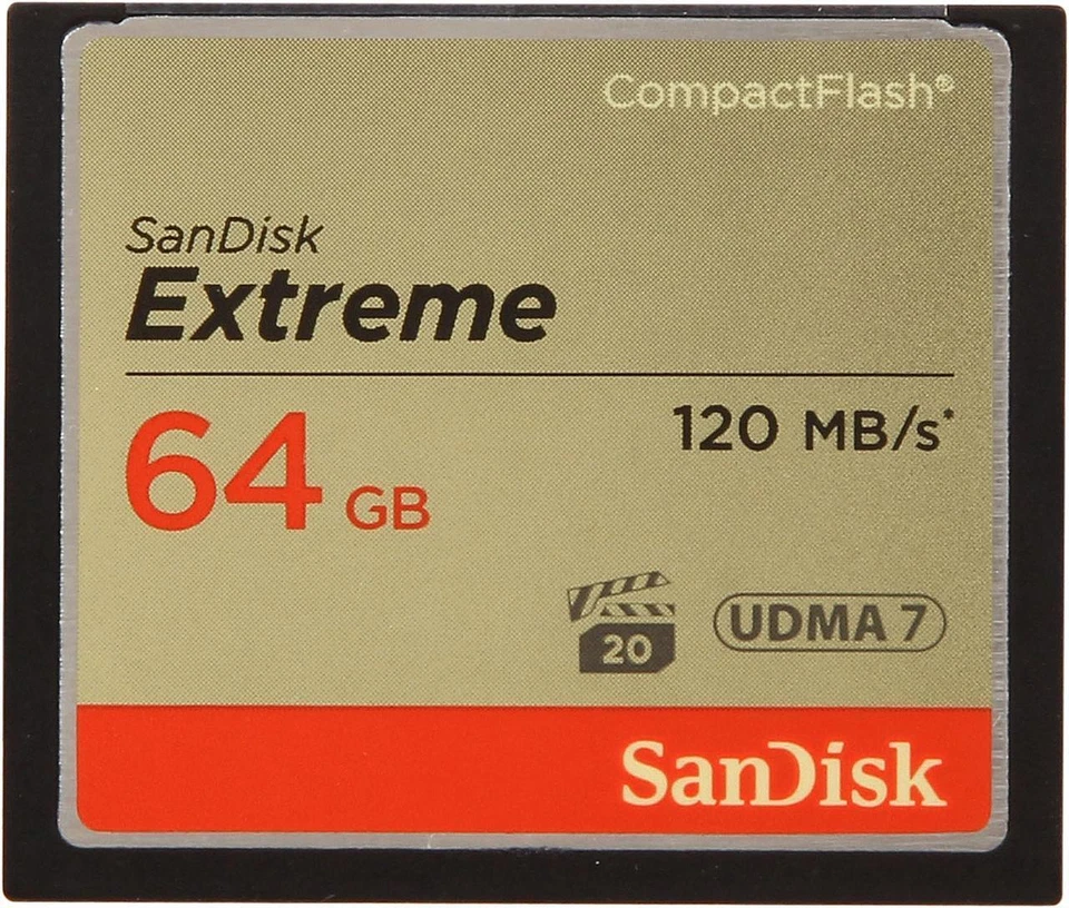 SanDisk Extreme 64 GB CF CompactFlash Memory Card (SDCFXS-064G-A46) - Image 1 of 1