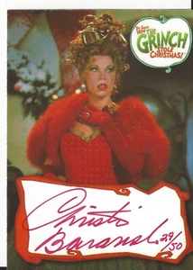 Tarjeta autógrafa The Grinch Stole X-mas Christine Baranski BA1 #29 roja firmada - Imagen 1 de 2