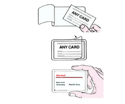 ID Businss Name Card Self Adhesive Pouches Cold Laminting Instant Seal 66 x 98mm