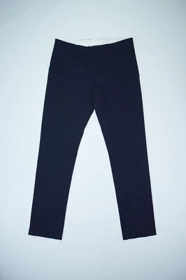 Andrea Pompilio Navy Stretch Cotton Chino Pants Size 48 W34 L34 - Image 1 of 4