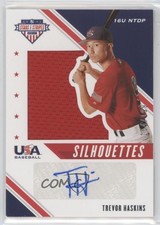 2020 USA Baseball Stars & Stripes Silhouettes Signatures Trevor Haskins Auto