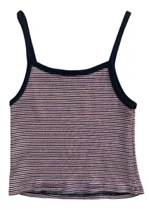 Brandy Melville Red White & Black Striped Y2K Tank Top - Picture 1 of 6