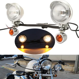 Passing Turn Signal Spot Light Bar For Yamaha V Star 650 950 1100 Custom Classic - Picture 1 of 11