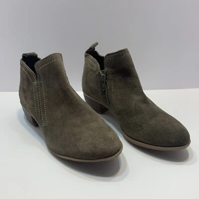 Diba 女式拉链麂皮绒踝靴灰色 US 6 码 — 第 1/4 张图片