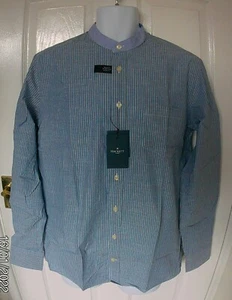 Hackett 'Porter Contrast Stripe Collar' Shirt. BNWT. Sky Blue. Size Medium, 44" - Picture 1 of 8