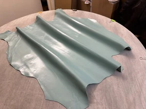 LEATHER skins,hides,,PASTEL MINT GREEN,,HN961 - Picture 1 of 9