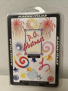 NEW Magna Rubber Stamp Set Vtg P.O Abstract MS Set # POA 1991 Clearsnap USA - Picture 1 of 3