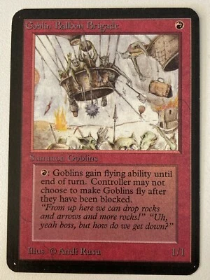 Magic the Gathering MTG Alpha GOBLIN BALLOON BRIGADE LP+ (Beta Bob) - Image 1 of 4