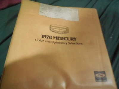 Carpeta de álbum Mercury Cougar Monarch Zephyr Bobcat Marquis Dealer 1978 sola  Foto 1 de 3