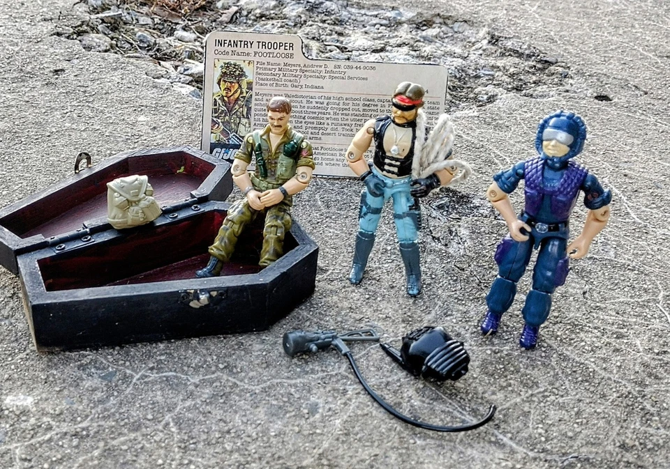 GI Joe ARAH 1985🔥TELE-VIPER MOCHILA COMPLETA ANTORCHA-PIE SUELTA y tarjeta de archivo Foto 1 de 4