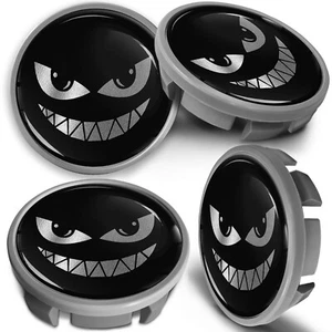 Radnabenkappen 65 mm kompatibel mit VW (Ref 3B7 601 171) Smile schwarz - Bild 1 von 4