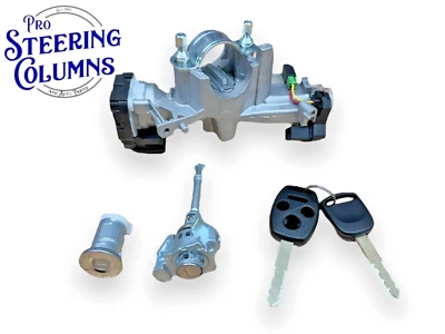 12-13 Civic Ignition & Door Lock Cylinder Set Assembly With 2 Key Shells New - Image 1 of 4