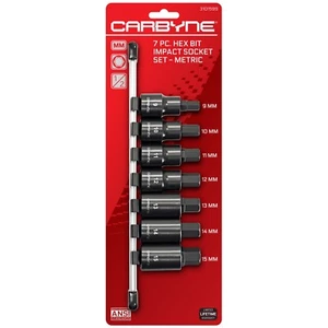 CARBYNE 7 Pc. Hex Bit Impact Socket Set – Metric, S2 Steel Bits | 1/2" Drive,... - Picture 1 of 6