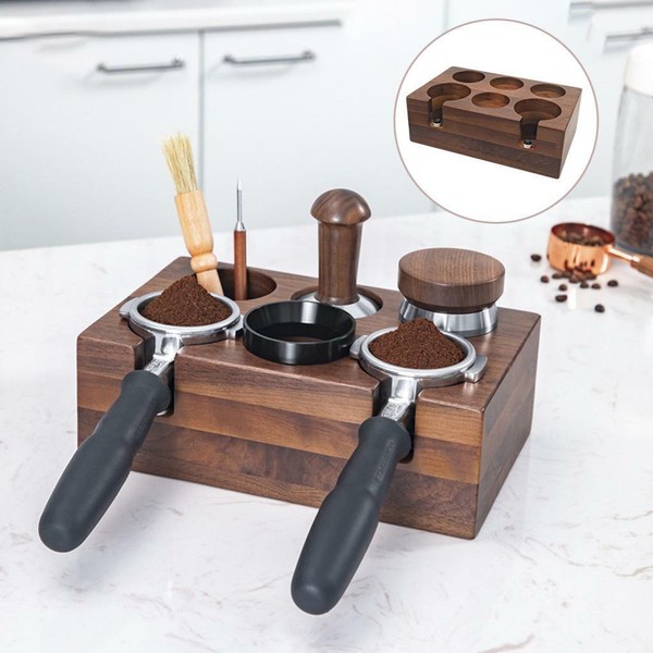Integrated Coffee Filter Tamper Holder Coffee Tamper Stand Station Slag Box Photo Related
