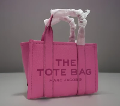 Auténtico bolso pequeño de cuero para mujer Marc Jacobs The Leather rosa con lazo 🌹NUEVO llegada🌹 Foto 1 de 4